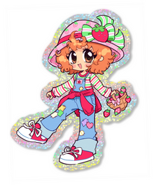  Strawberry Shortcake Glitter Sticker