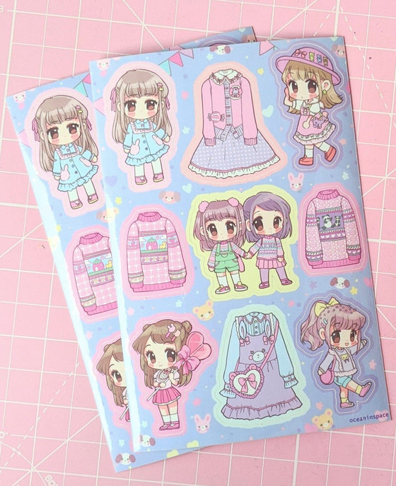 Fairy kei 2 Sticker Sheets